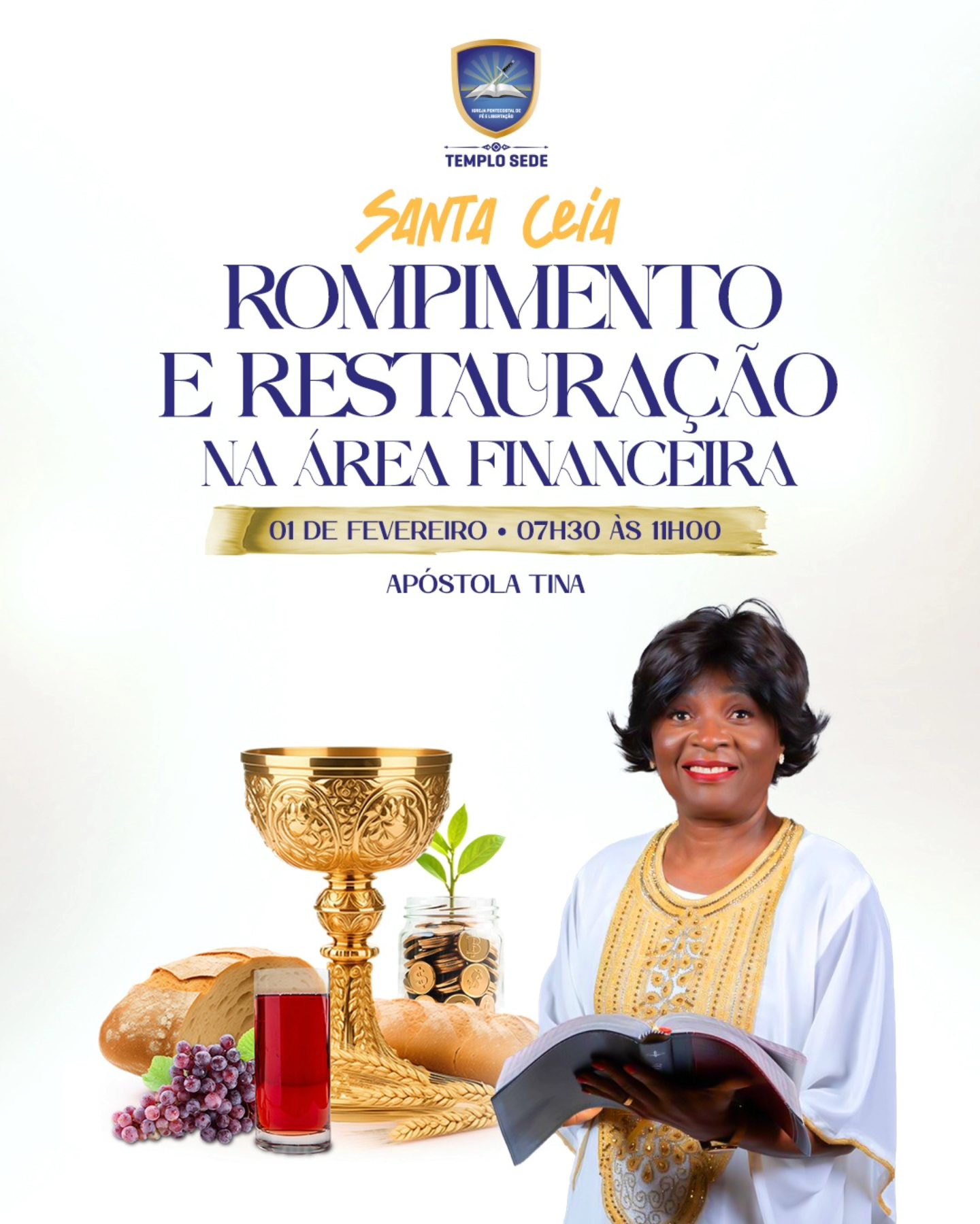 IGREJA PENTECOSTAL DE FÉ E LIBERTAÇÃO REALIZA CULTO SOBRE RESTAURAÇÃO FINANCEIRA