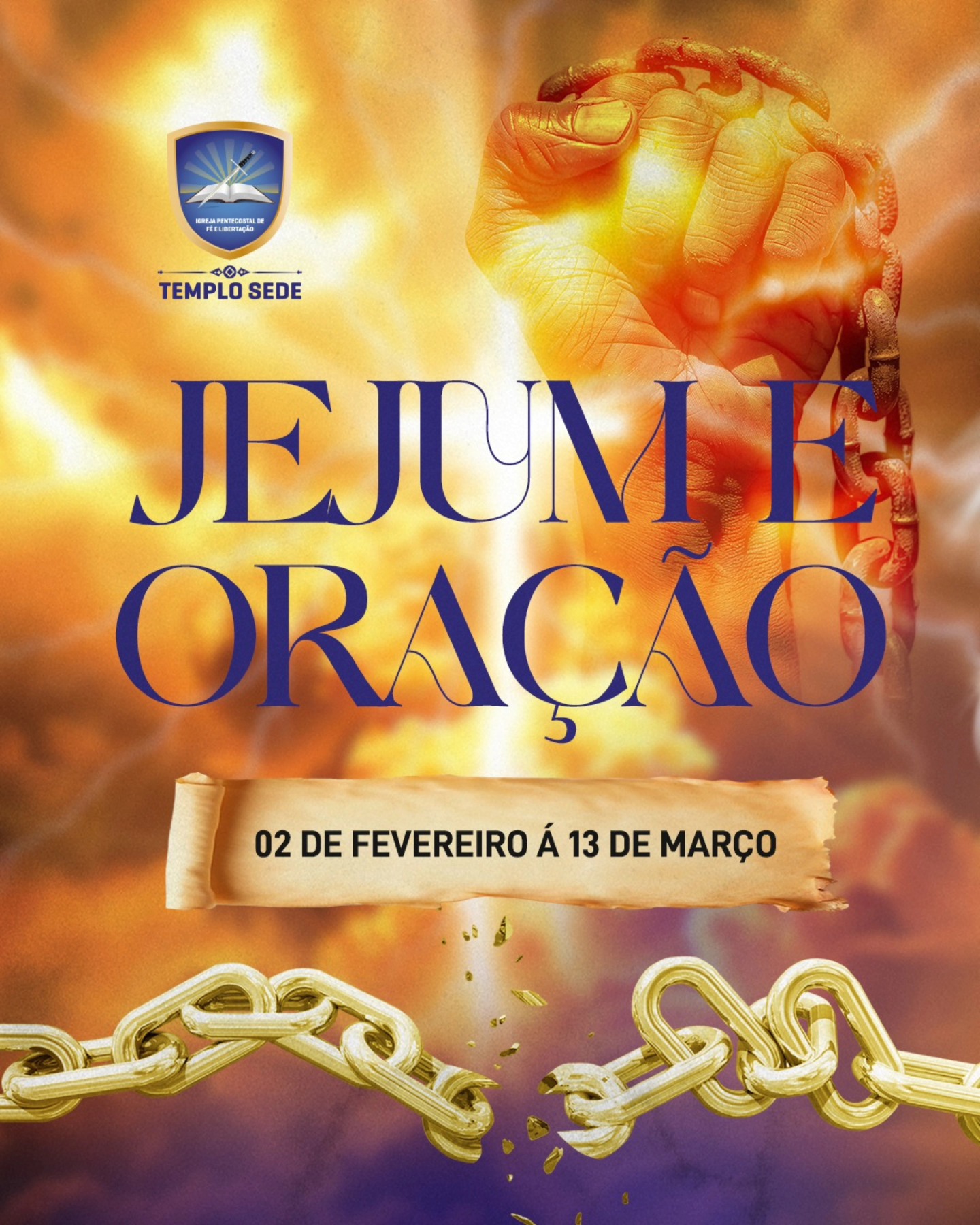 IPFL INICIA JORNADA DE JEJUM E ORAÇÃO DE  40 DIAS